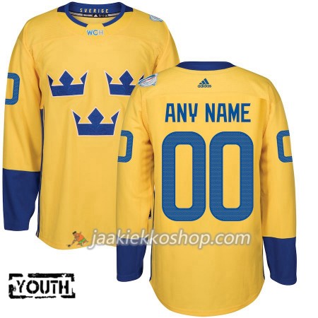 Ruotsi Pelipaita Custom 2016 World Cup Lapsille Keltainen Premier Paita Ruotsi Pelipaita Custom 2016 World Cup Lapsille Keltainen Premier Paita